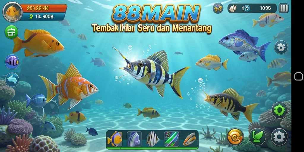Tampilan gameplay <strong>88MAIN</strong> yang seru dan penuh aksi tembak ikan.