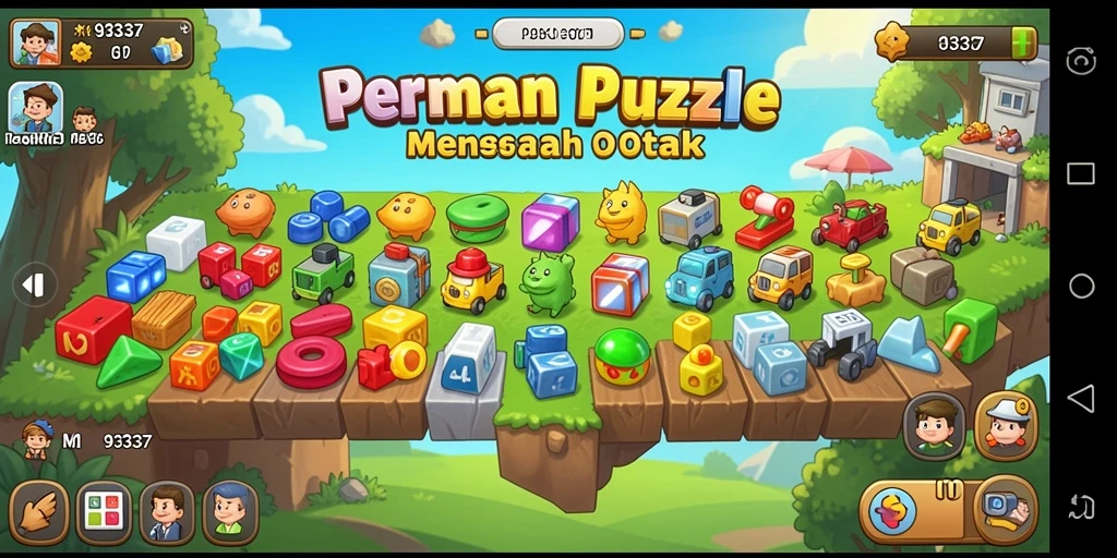 Tampilan menarik dari gameplay Puzzle 93337 yang menantang.