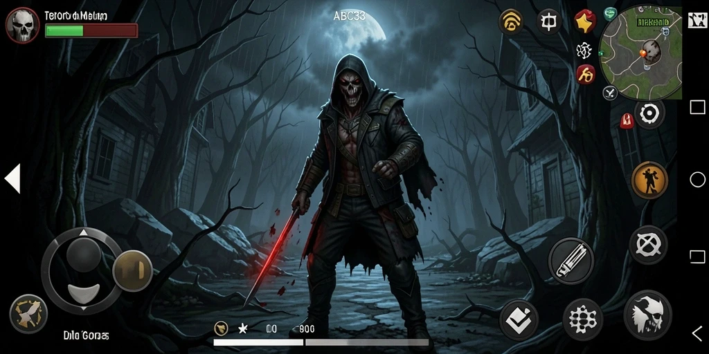 Screenshot gameplay menegangkan dalam ABC33 yang menampilkan suasana Horror.