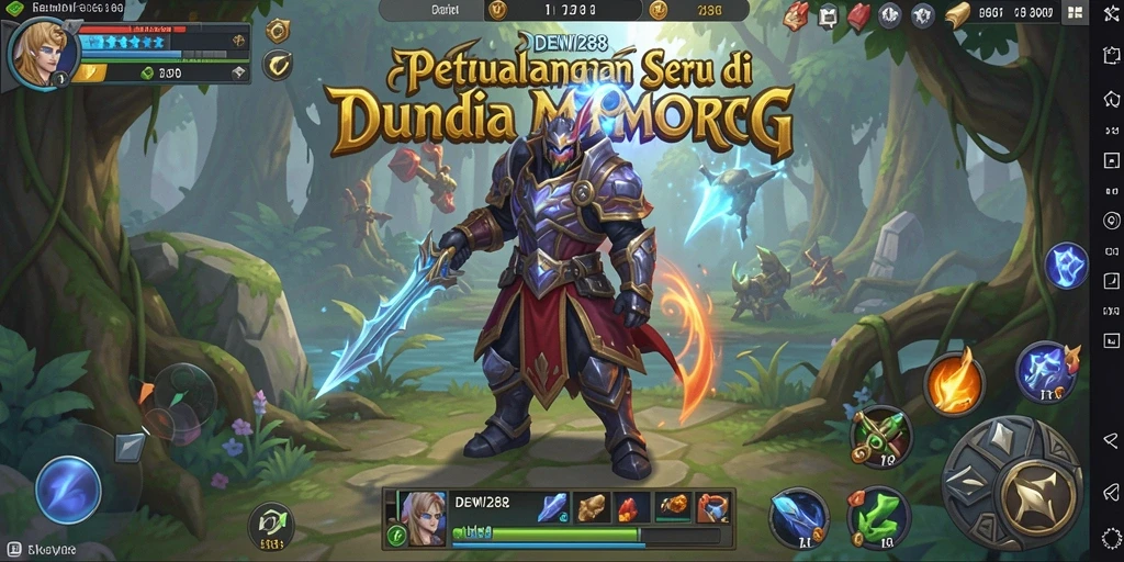 Gambaran gameplay menakjubkan dari DEWI288 dalam dunia MMORPG.