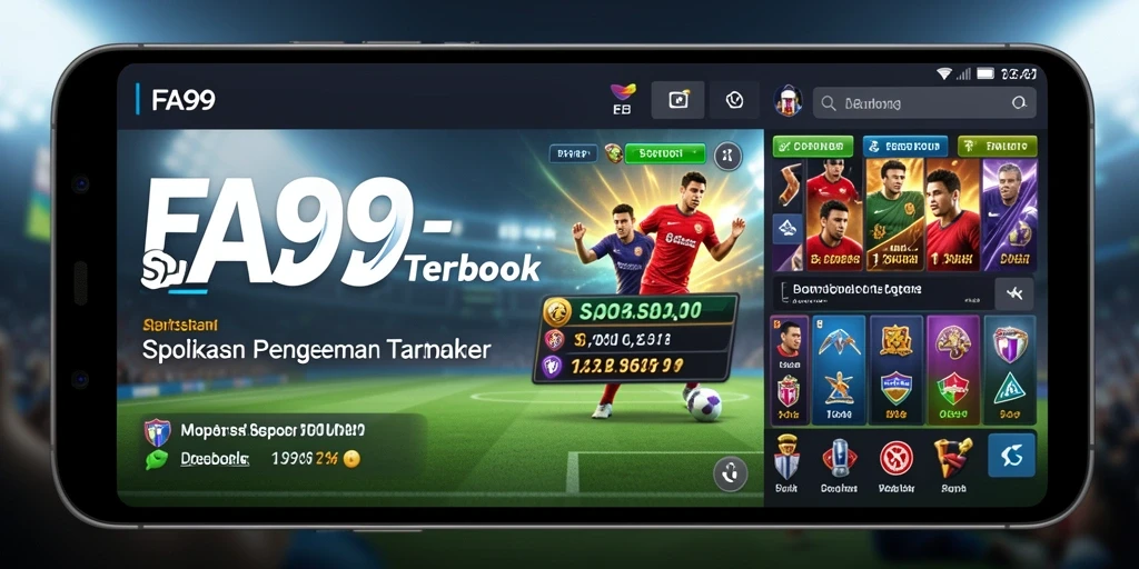 Tangkapan layar menunjukkan antarmuka menarik dan fitur taruhan FA99.
