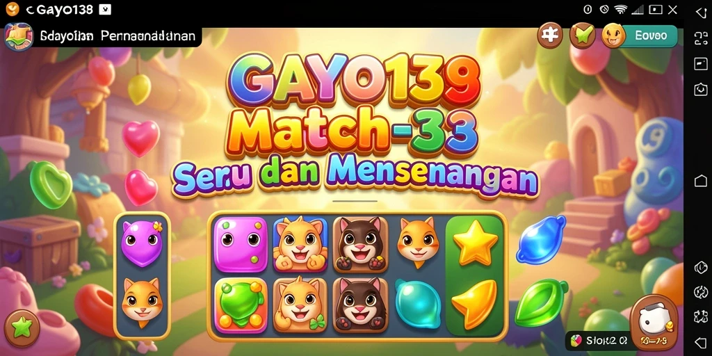 Tampilan gameplay GAYO138 menampilkan kombinasi color match yang seru.