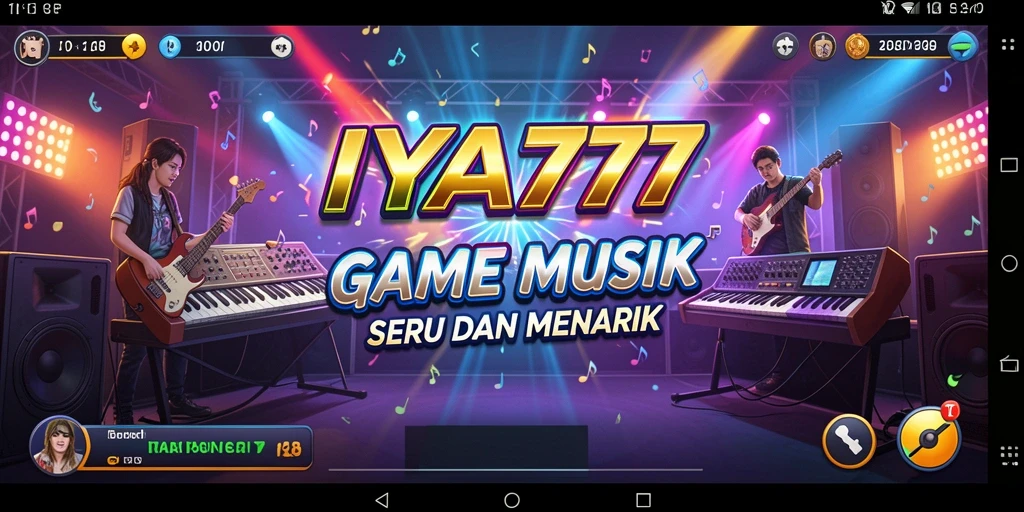 Screenshot menunjukkan gameplay seru dengan irama musik yang menawan.