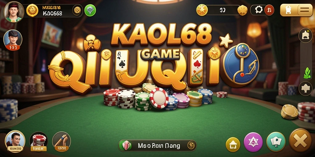 Screenshot gameplay KAOL68 dengan interaksi seru dalam permainan QiuQiu.