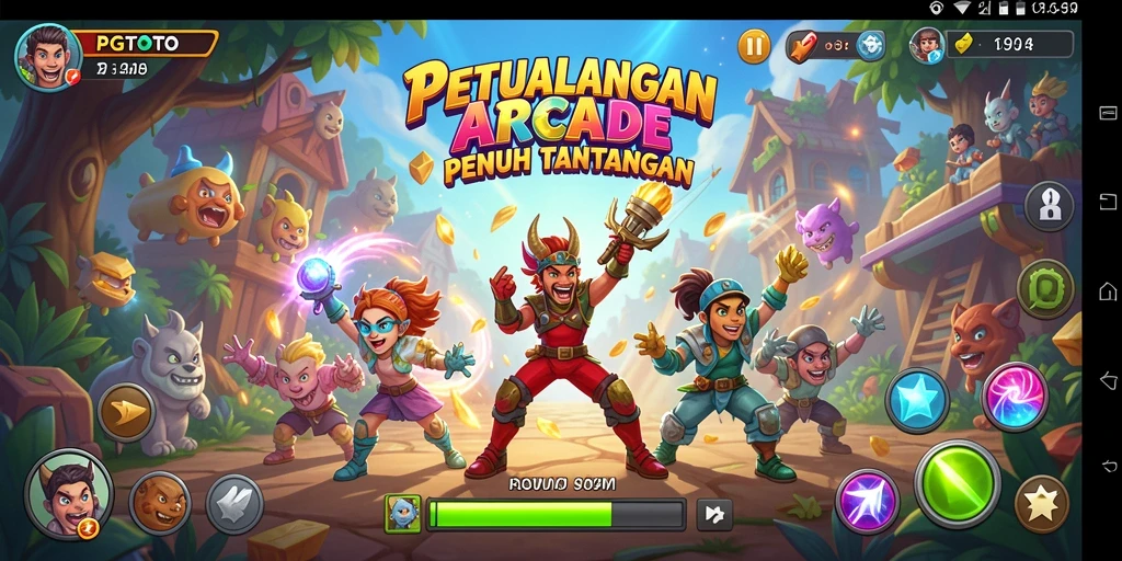 Tampilan gameplay PGTOTO yang penuh aksi dan warna-warni.