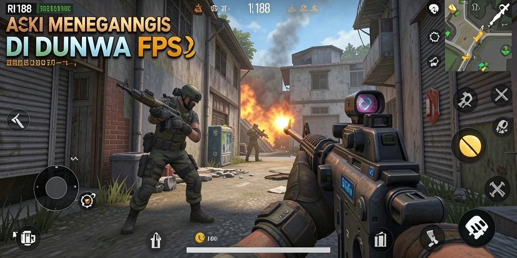 Tampilan utama gameplay RI188 dengan aksi tembak-menembak yang mendebarkan.