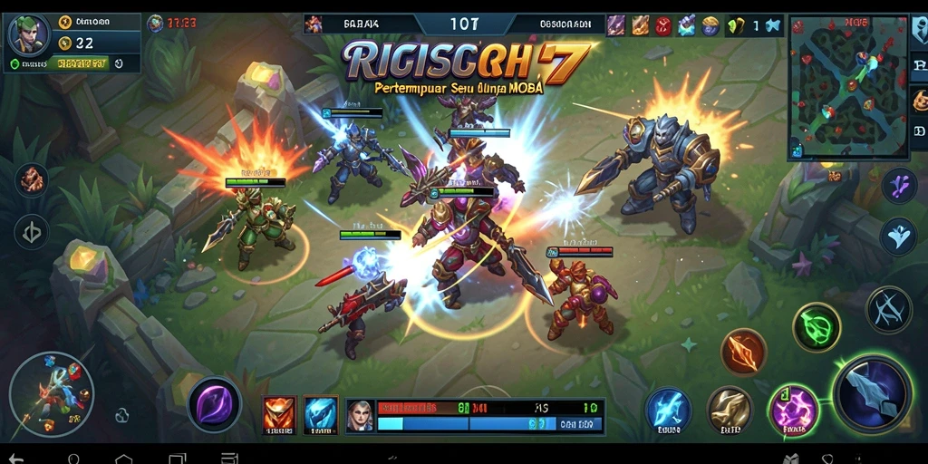Screenshot gameplay menampilkan pertempuran seru dalam <strong>RICH7</strong>.