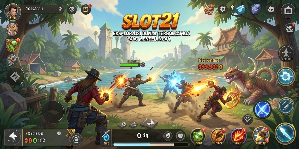 Tampilan gameplay SLOT21 yang menakjubkan dan luas