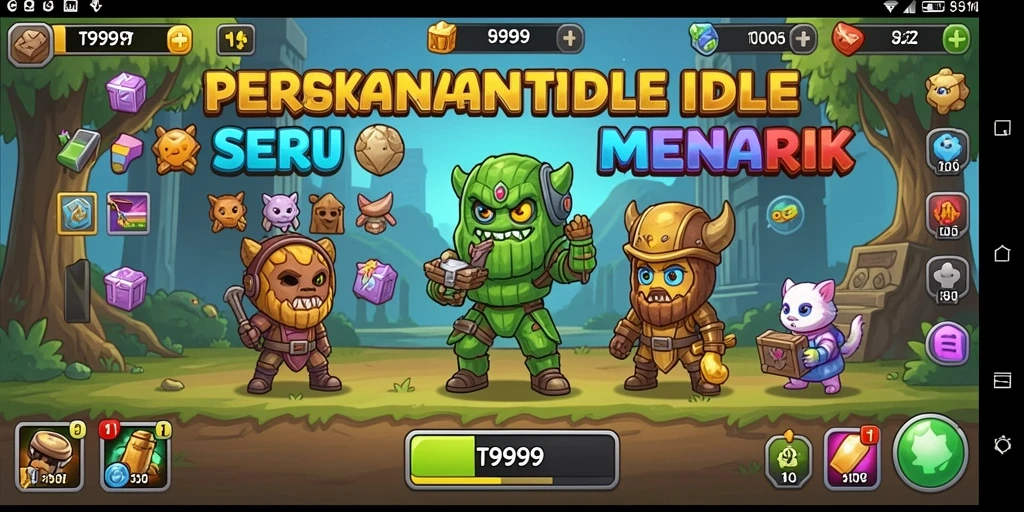 Tampilan gameplay T9999 yang sederhana dan menarik.