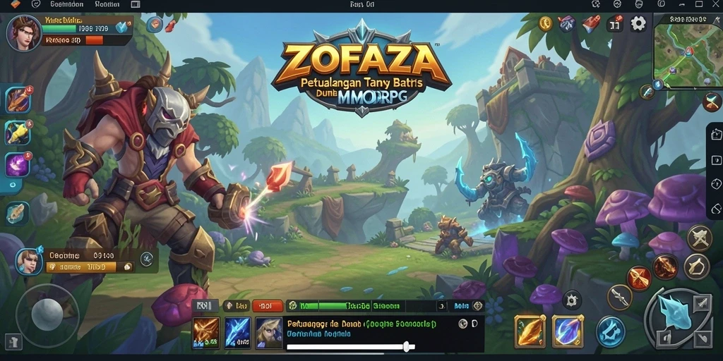 Tampilan apik gameplay MMORPG ZOFAZA dengan aksi seru.